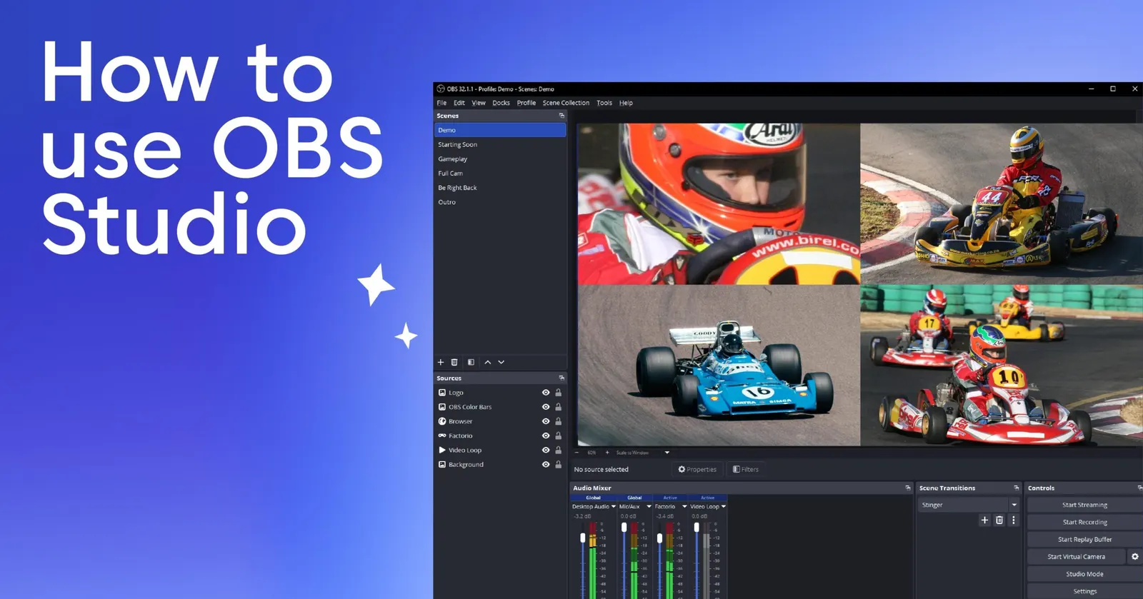 OBS Studio dashboard
